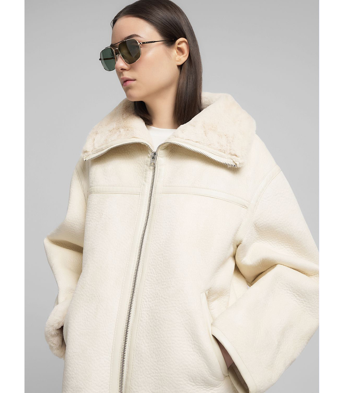 フェイクムートンジャケット 詳細画像 オフホワイト 5